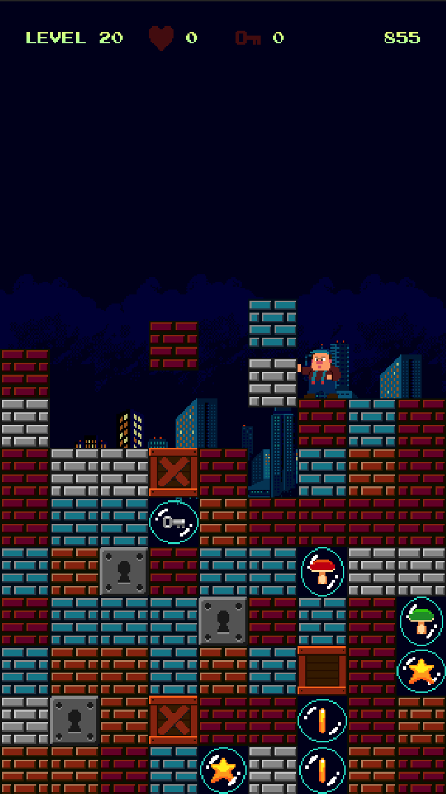 Blocks of bricks falling on the construction site